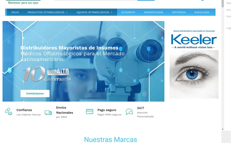 DeloAlto — Distribuidor mayorista de insumos oftalmológicos.