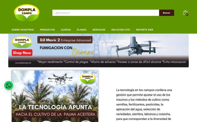 Dompla Campo — Tienda de insumos agrícolas y drones.